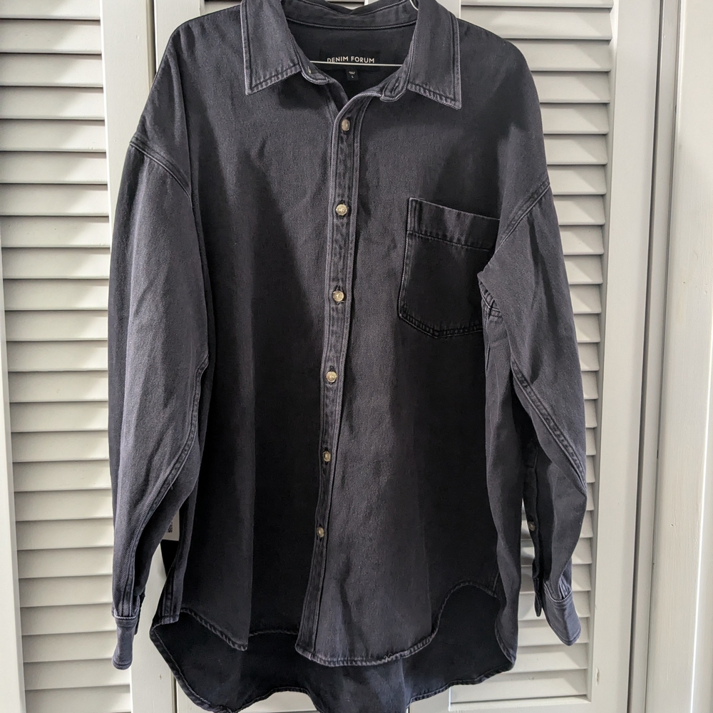 Denim Forum Charcoal Button-Down Shirt